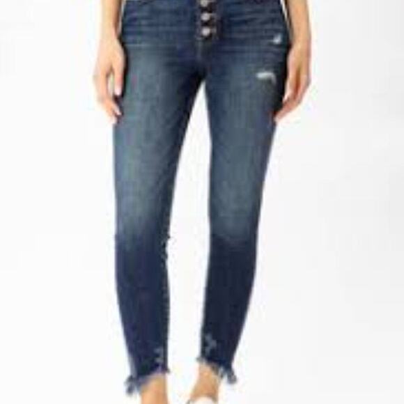 MADEWELL HIGH RISE SKINNY DISTRESSED RAW HEM SIZE 25 - Picture 1 of 10